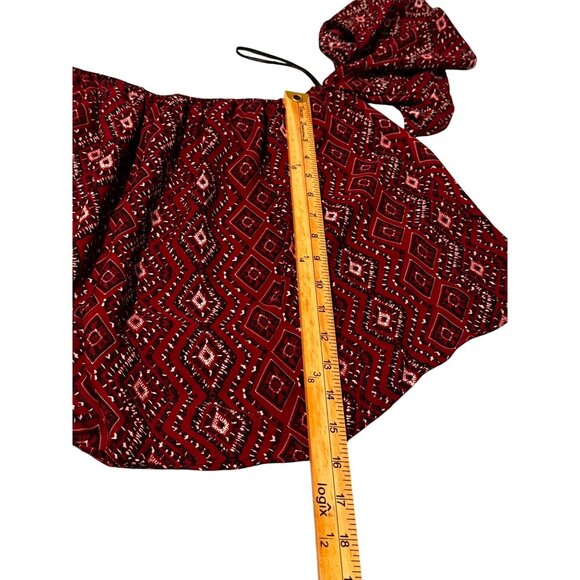 Wet Seal Womens Red & White Boho Off-Shoulder Ruffle Top Size M - Picture 5 of 6